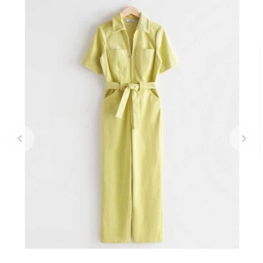 & Other Stories yellow corduroy jumpsuit